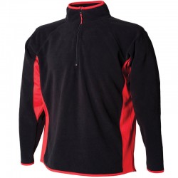 Plain Micro Fleece Zip Neck Contrast Finden & Hales 200 GSM